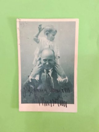 Cartolina storica con autografo