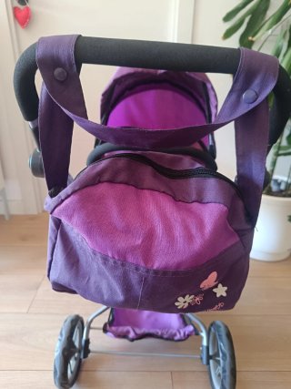 Carrito de muñecas plegable con bolso