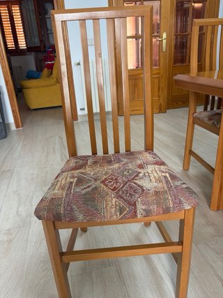Mesa comedor y 6 sillas madera