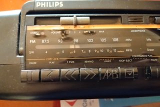 Radio Cassette Philips AW7091/01 Negra
