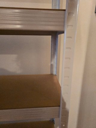 3 Estanterías Metálicas Blancas de 4 Baldas cada.