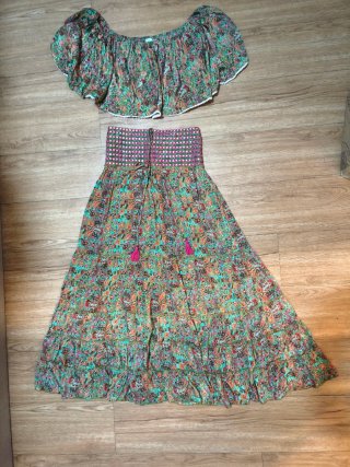 Conjunto Top y Falda Estampado
