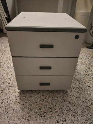 Cajonera de oficina gris 3 cajones