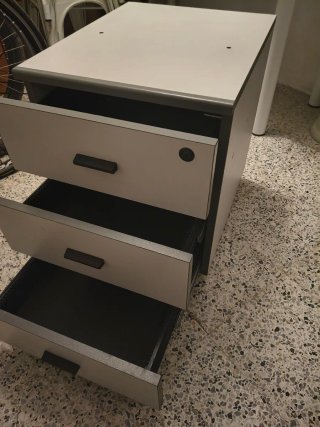 Cajonera de oficina gris 3 cajones