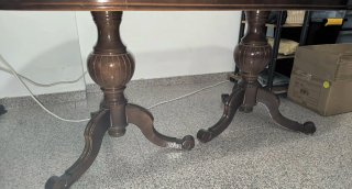 Mesa Extensible de Madera y 6 Sillas a Juego