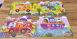 Juego de Puzles 4 en 1 Grow up Puzzle