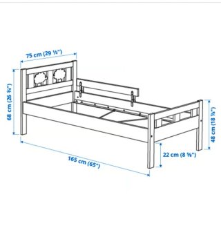 Cama infantil blanca Ikea+colchón