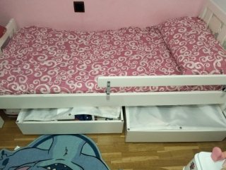 Cama infantil blanca Ikea+colchón
