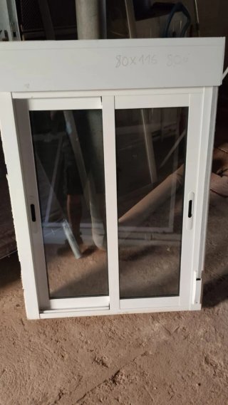 Ventana aluminio 2 hojas PRÁCTICAMENTE NUEVA