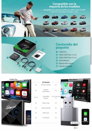 NUEVO! (100€) Ottocast U2Air Pro Adaptador CarPlay