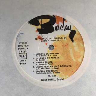 Il Mondo Musicale di Baden Powell LP 12" 33 RPM