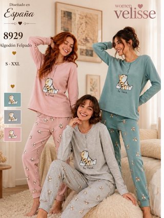 Pijama Mujer Velisse Algodón Felpado