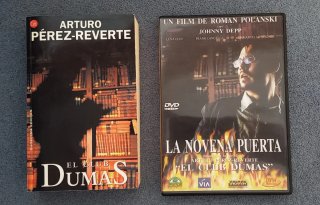 Lote Libro El Club Dumas y DVD La Novena Puerta