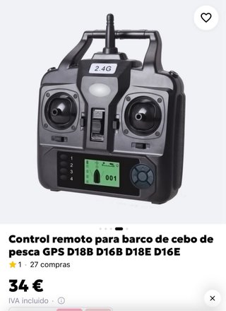 Control Remoto para Barco de Cebo D1