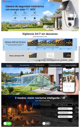 NUEVO! Cámara Vigilancia Solar 4G Exterior