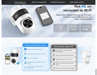 NUEVO! Cámara Vigilancia Solar 4G Exterior