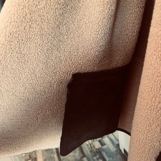 Abrigo Zara efecto piel con borreguillo