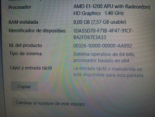 Packard Bell Portátil 8GB RAM