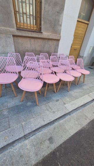 Sillas Rosas Diseño Moderno