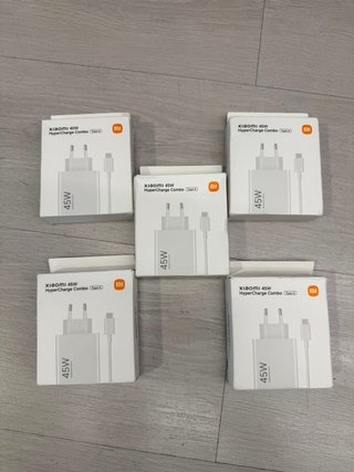 Lote de 5 cargadores Xiaomi 45W HyperCharge Combo