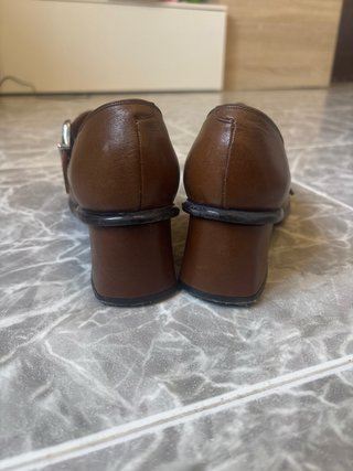Zapatos Vintage de Piel Marrón De los años 40/50