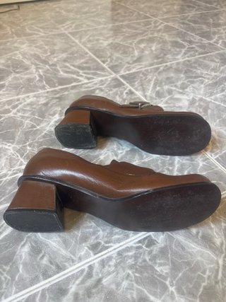 Zapatos Vintage de Piel Marrón De los años 40/50