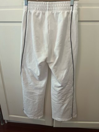 Pantalón chándal Zara blanco