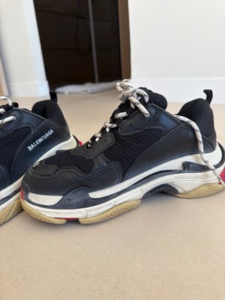Balenciaga Triple S 43 Negro Blanco