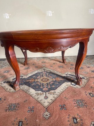 Mesa Auxiliar Redonda de Madera y Mármol