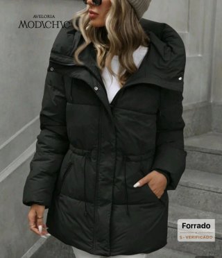 Abrigo Anorak Shein Negro
