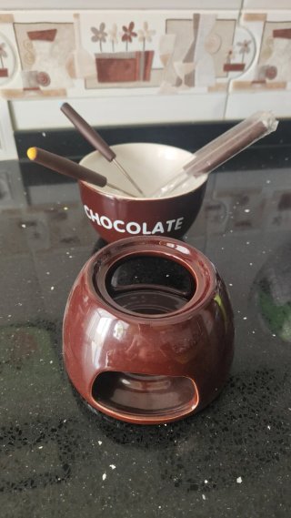 Fondue Chocolate/Queso con 4 Tenedores