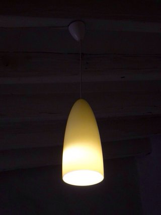 Lámpara Colgante de Vidrio Blanca