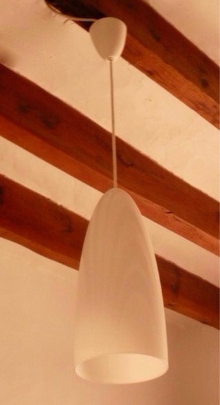 Lámpara Colgante de Vidrio Blanca