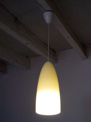 Lámpara Colgante de Vidrio Blanca