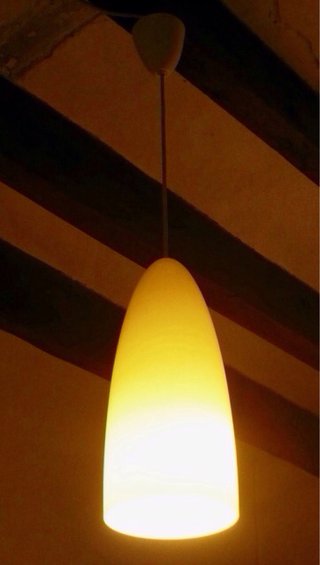 Lámpara Colgante de Vidrio Blanca