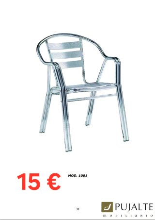 Sillón aluminio terraza MOD. 1001