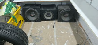 Subwoofer Infinity Negro y 2 sub Rock Ford doble b