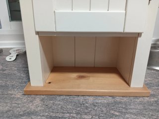 Armario de baño de madera blanco roto
