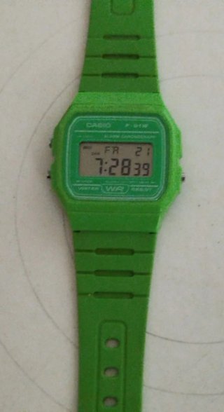 Reloj Casio F-91W Verde