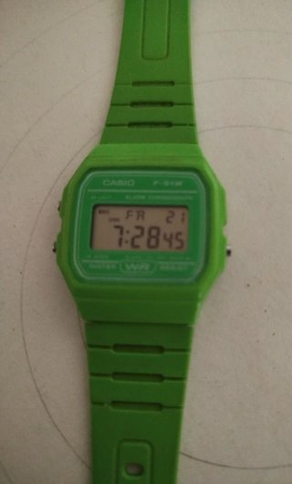 Reloj Casio F-91W Verde