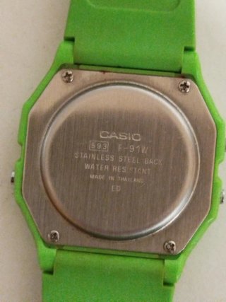 Reloj Casio F-91W Verde