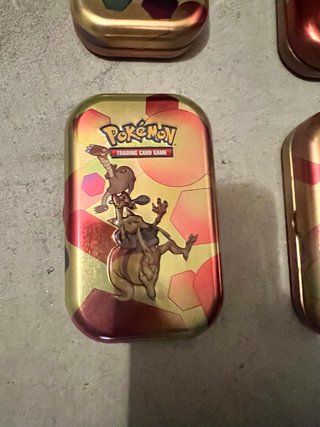 Mini Latas Pokémon TCG 151 vazias. Conjunto de 6.