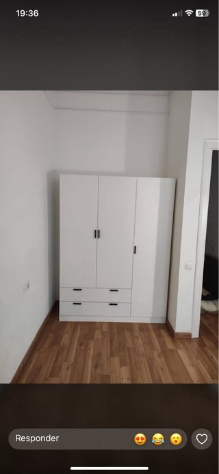 Armario 3 puertas madera blanco