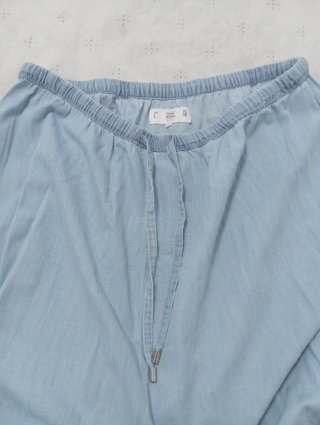 Falda Larga Azul Claro Denim Woman