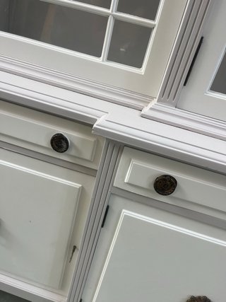 Vitrina de Madera Maciza Lacada en Blanco