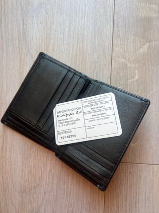 Billetera de Piel Vacuno Negra