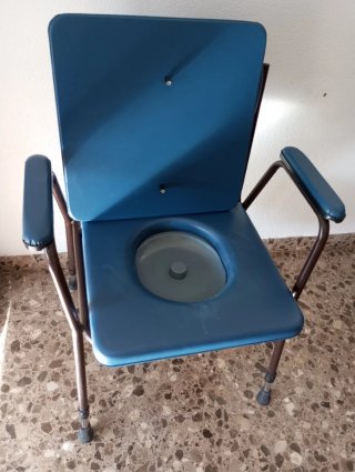 Silla WC para mayores azul