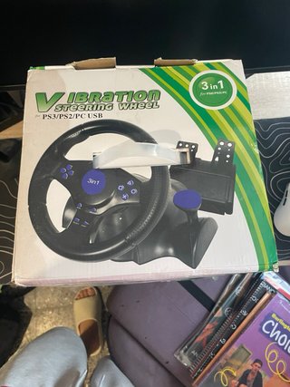 Volante Vibration 3 en 1 para PS3, PS2 y PC