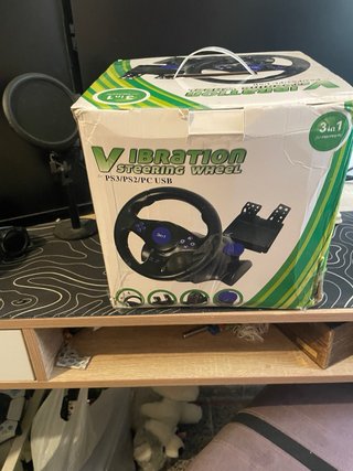 Volante Vibration 3 en 1 para PS3, PS2 y PC