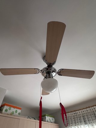 Ventilador de techo madera y metal